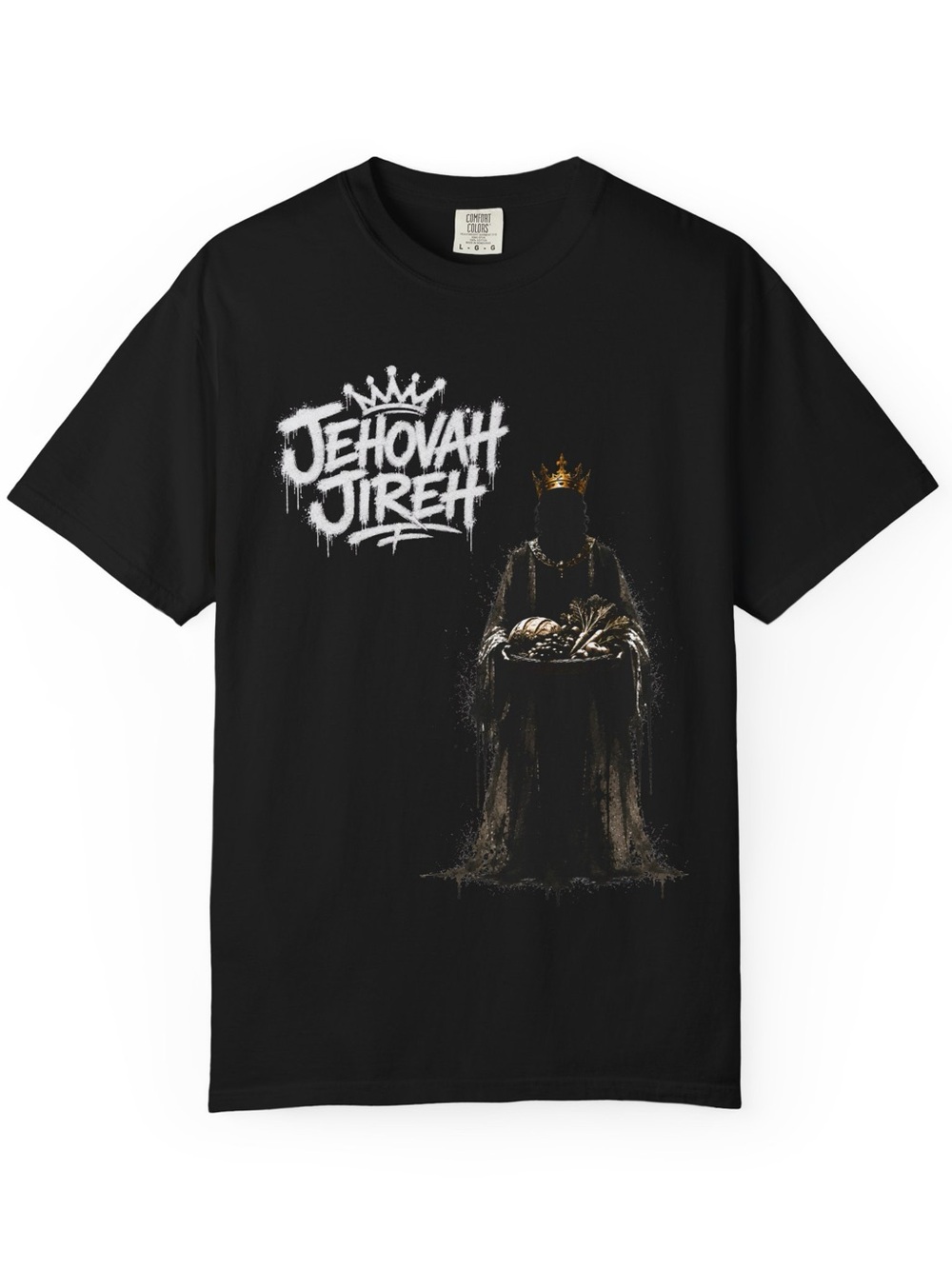 Gildan Black Jehovah Jireh Crown Graphic Tee